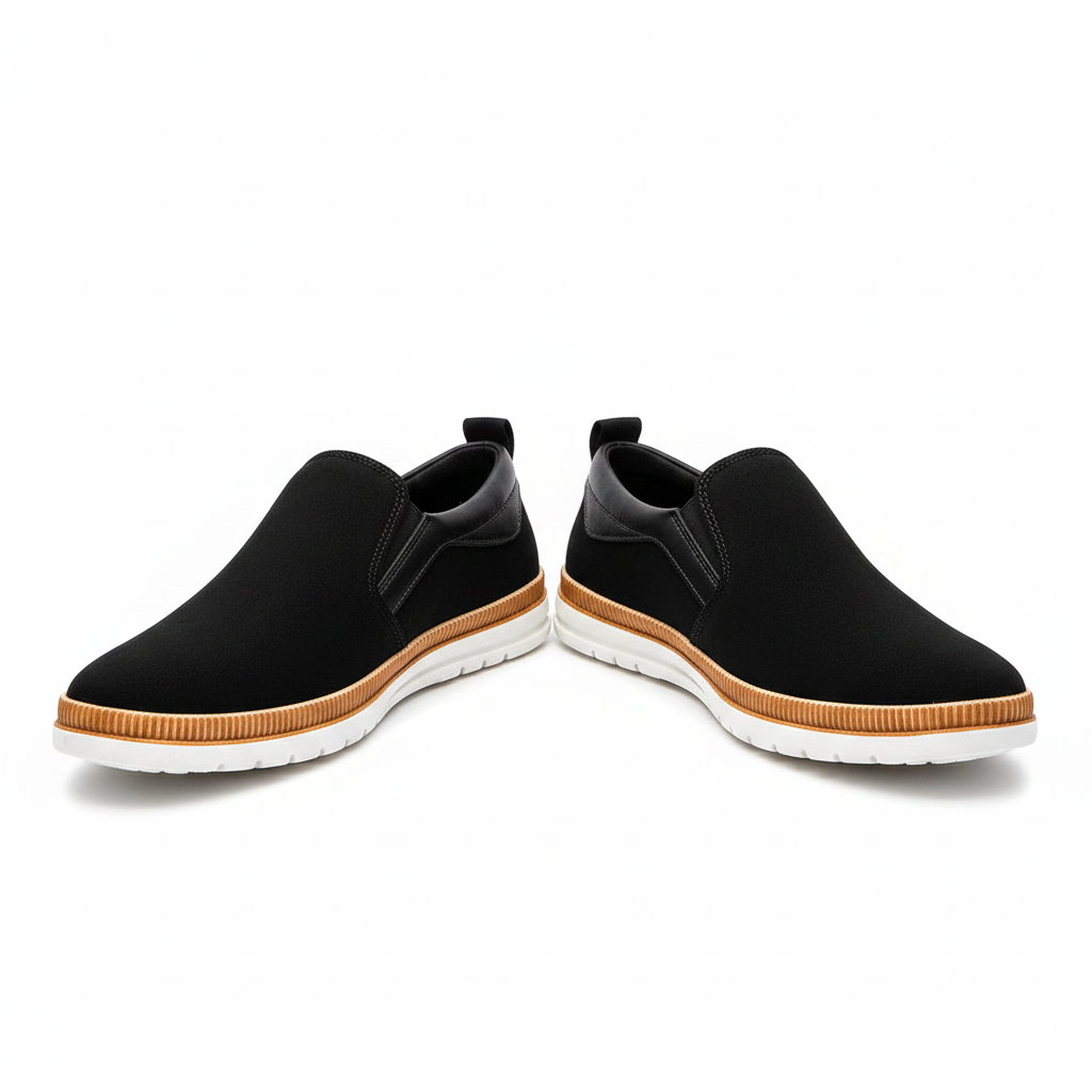 Black Suede Slip-On Loafer - Ghost Mannequin