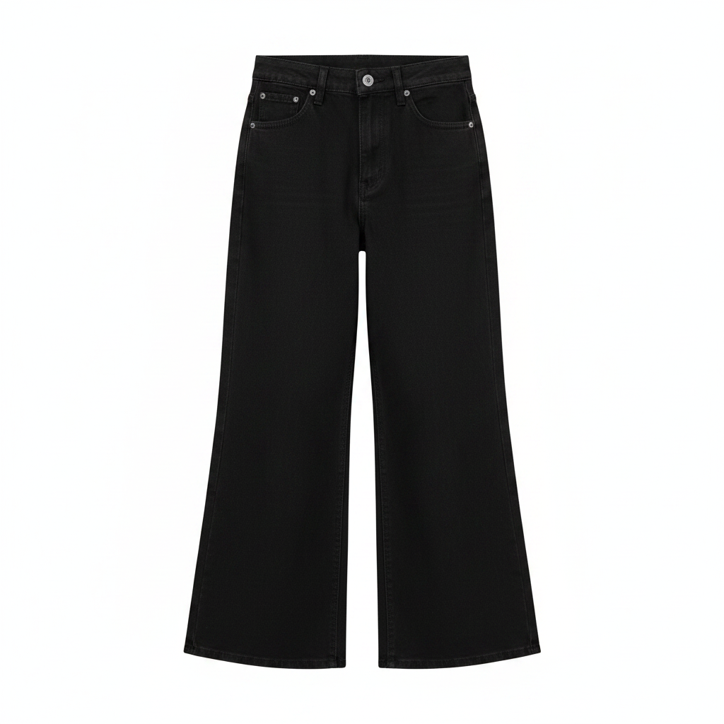 Girls Black Wide-Leg Jeans – Ghost Mannequin