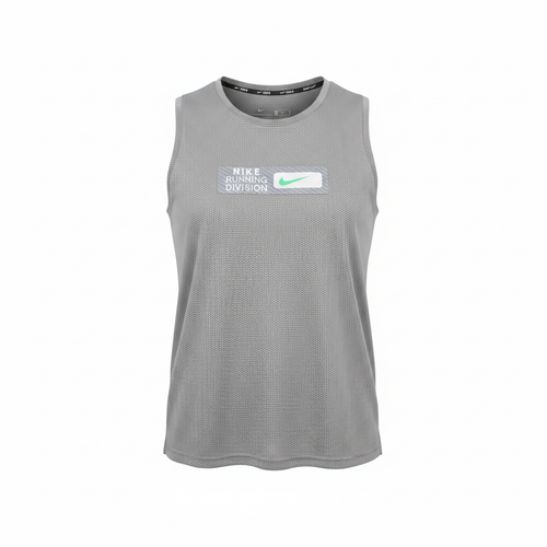 Nike Running Division grey mesh sleeveless vest ghost mannequin view