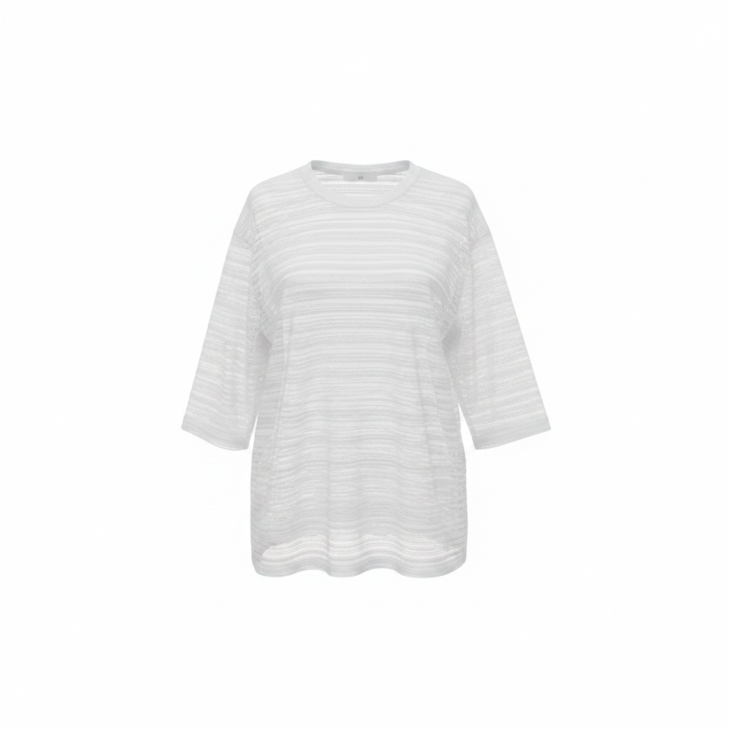 Women's White Sheer Mesh Top — Ghost Mannequin