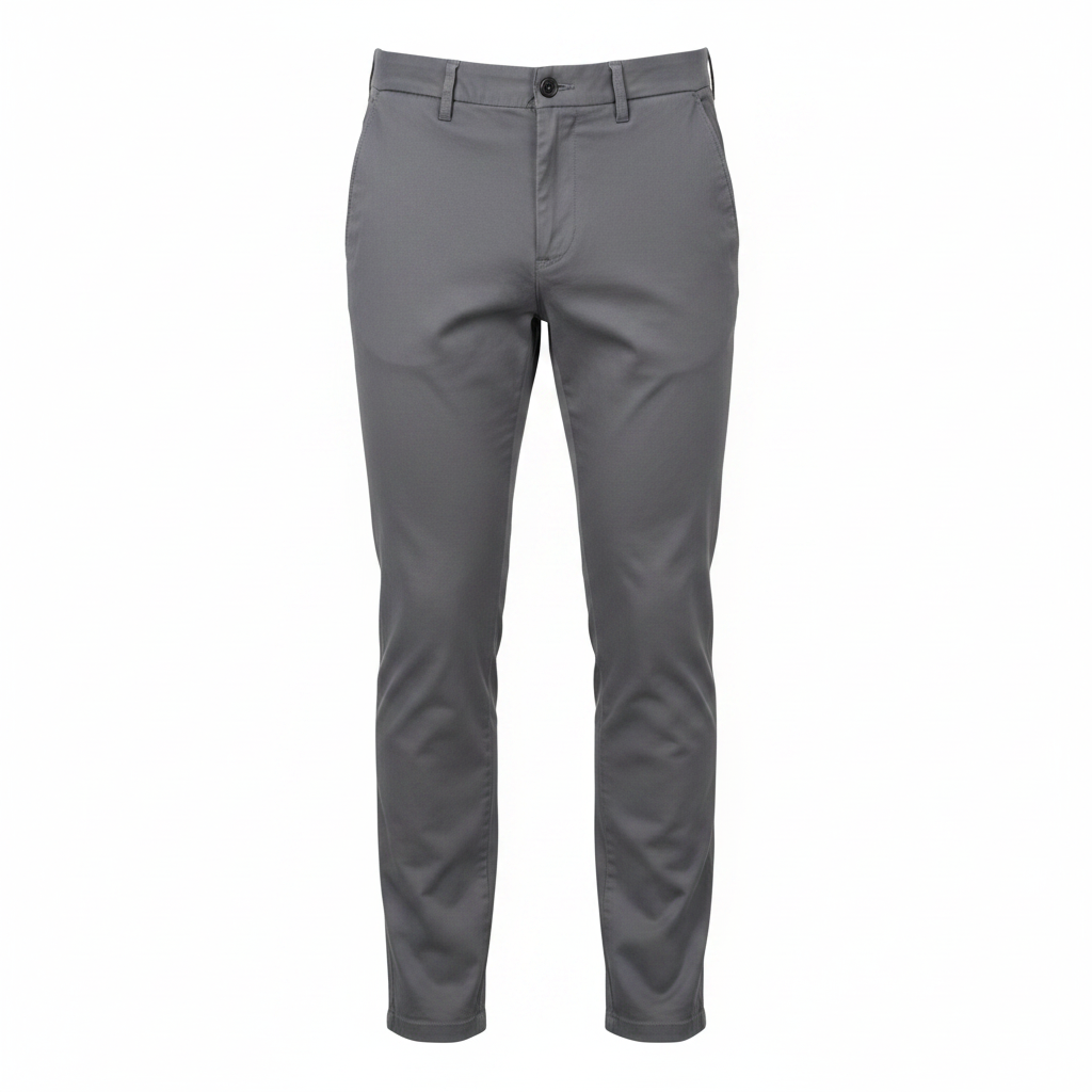 Men's Slim Straight-Leg Chino Trousers – Ghost Mannequin Grey