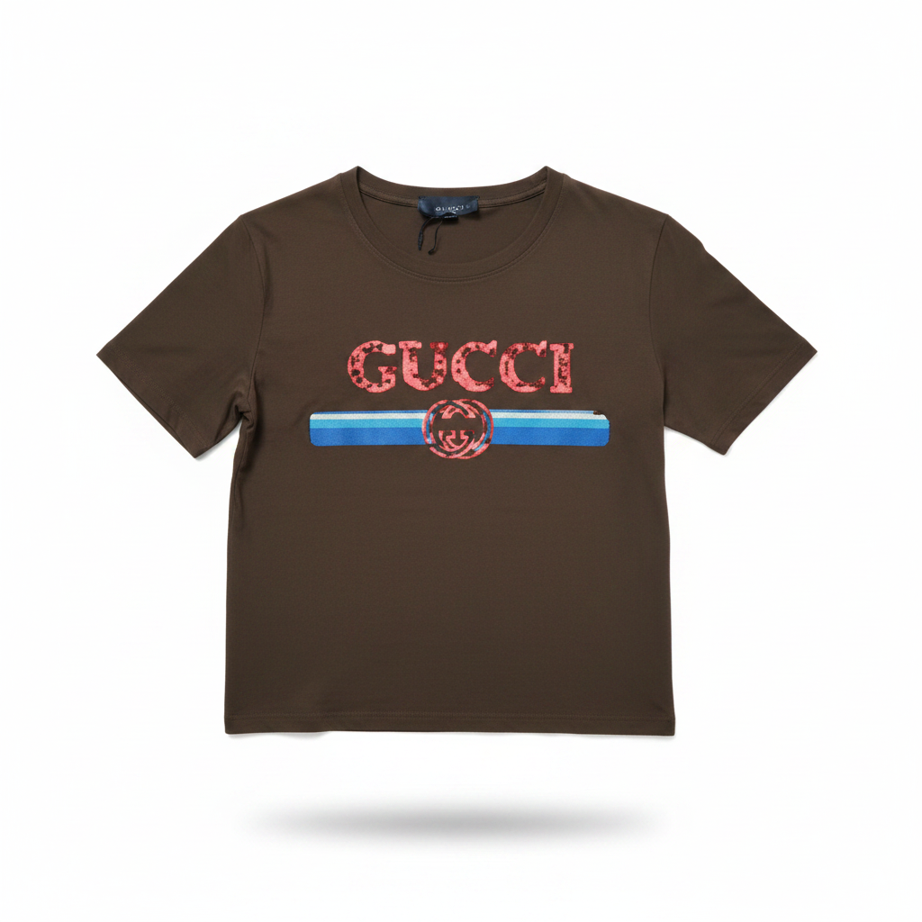 Ghost Mannequin Front – Dark Brown Graphic Crapo Top