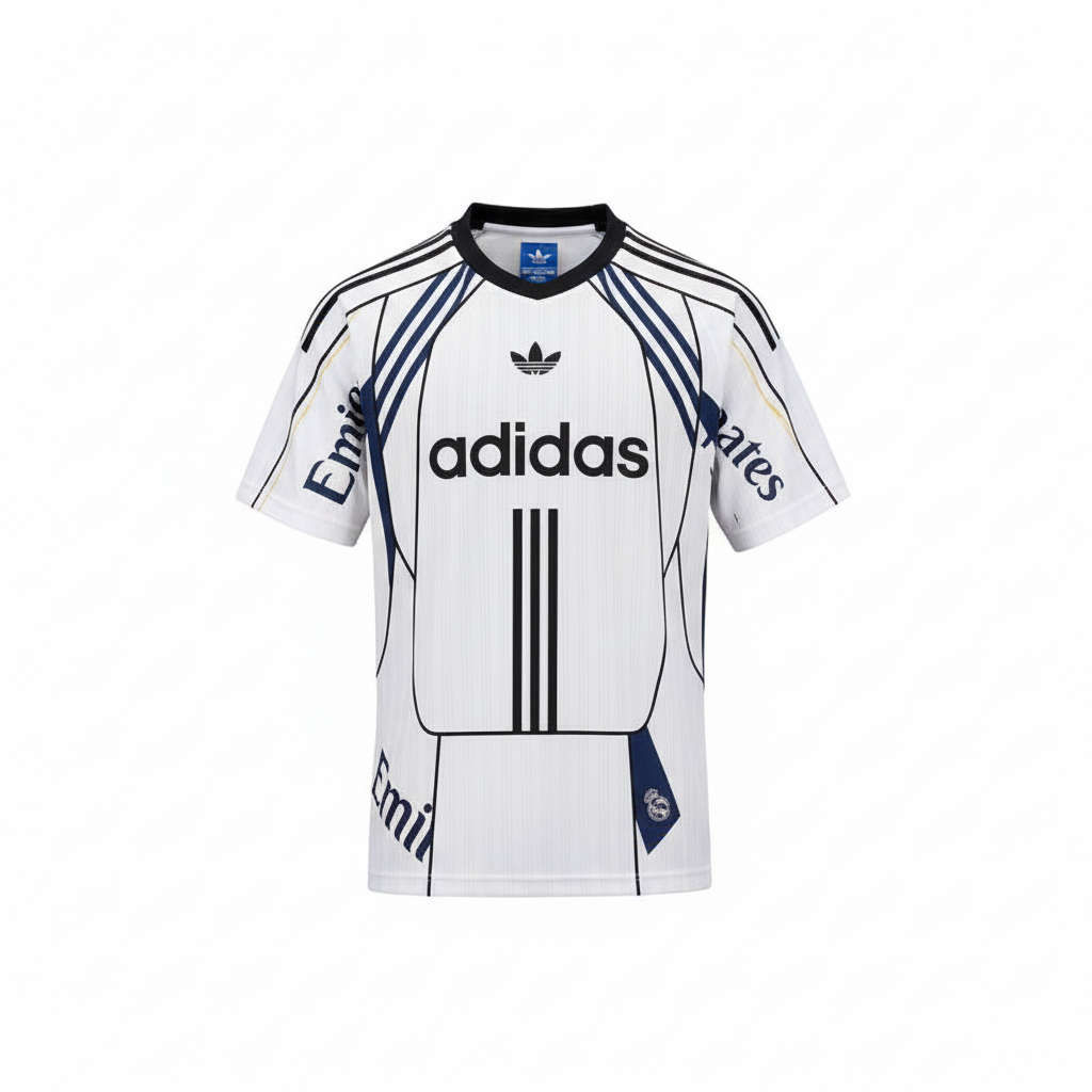 Real Madrid x Adidas Originals White Graphic Jersey – Ghost Mannequin