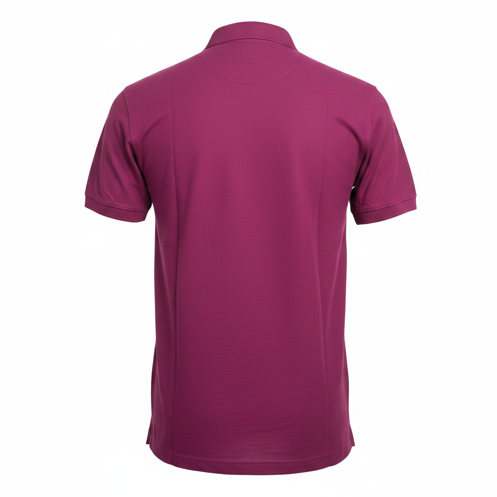 Magenta Polo Shirt – Ghost Mannequin Back