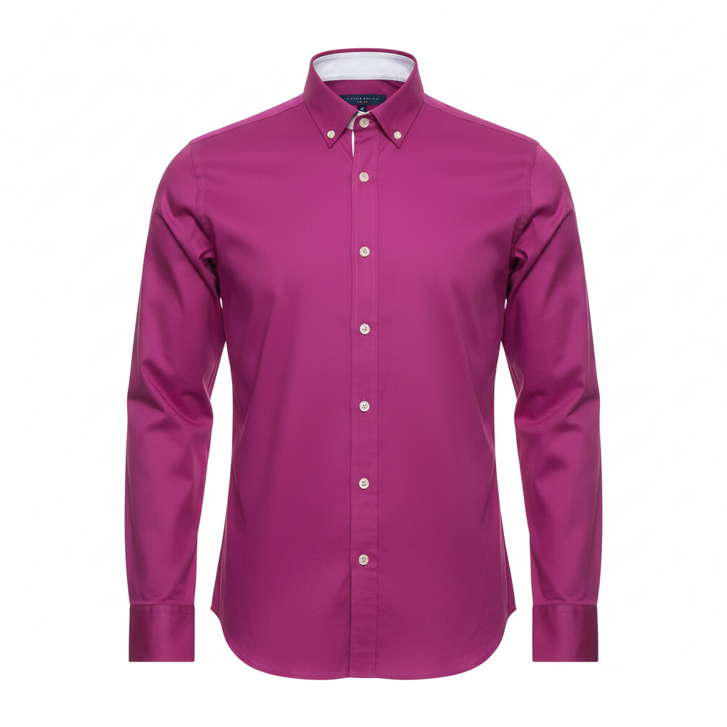 Magenta Long-Sleeved Shirt - Ghost Mannequin