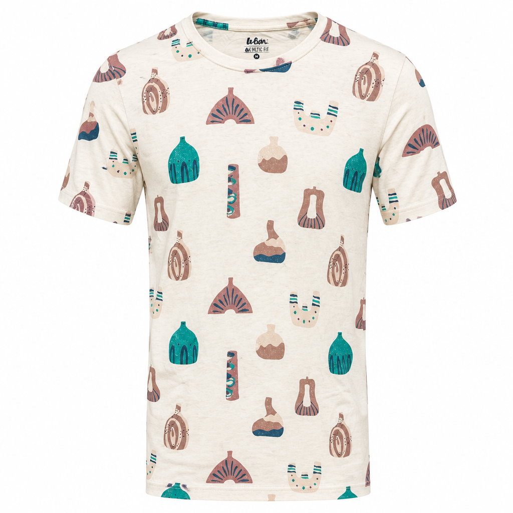 Ceramic Pottery All-Over Print Tee Cream – Catalog Shot