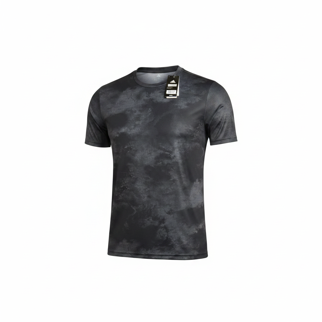 Black Camo Print Athletic T-Shirt - Ghost Mannequin