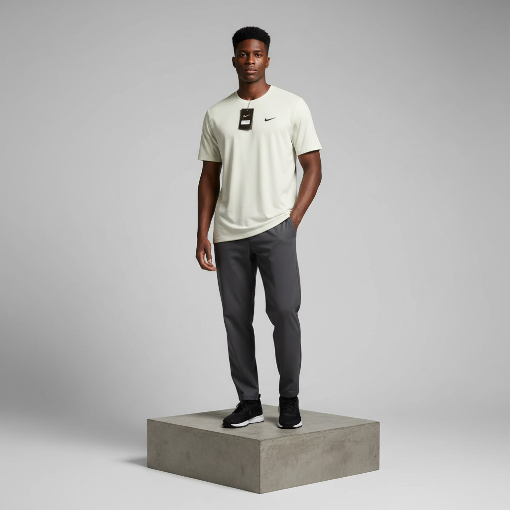 Off-White Plain Athletic T-Shirt - Model Shot