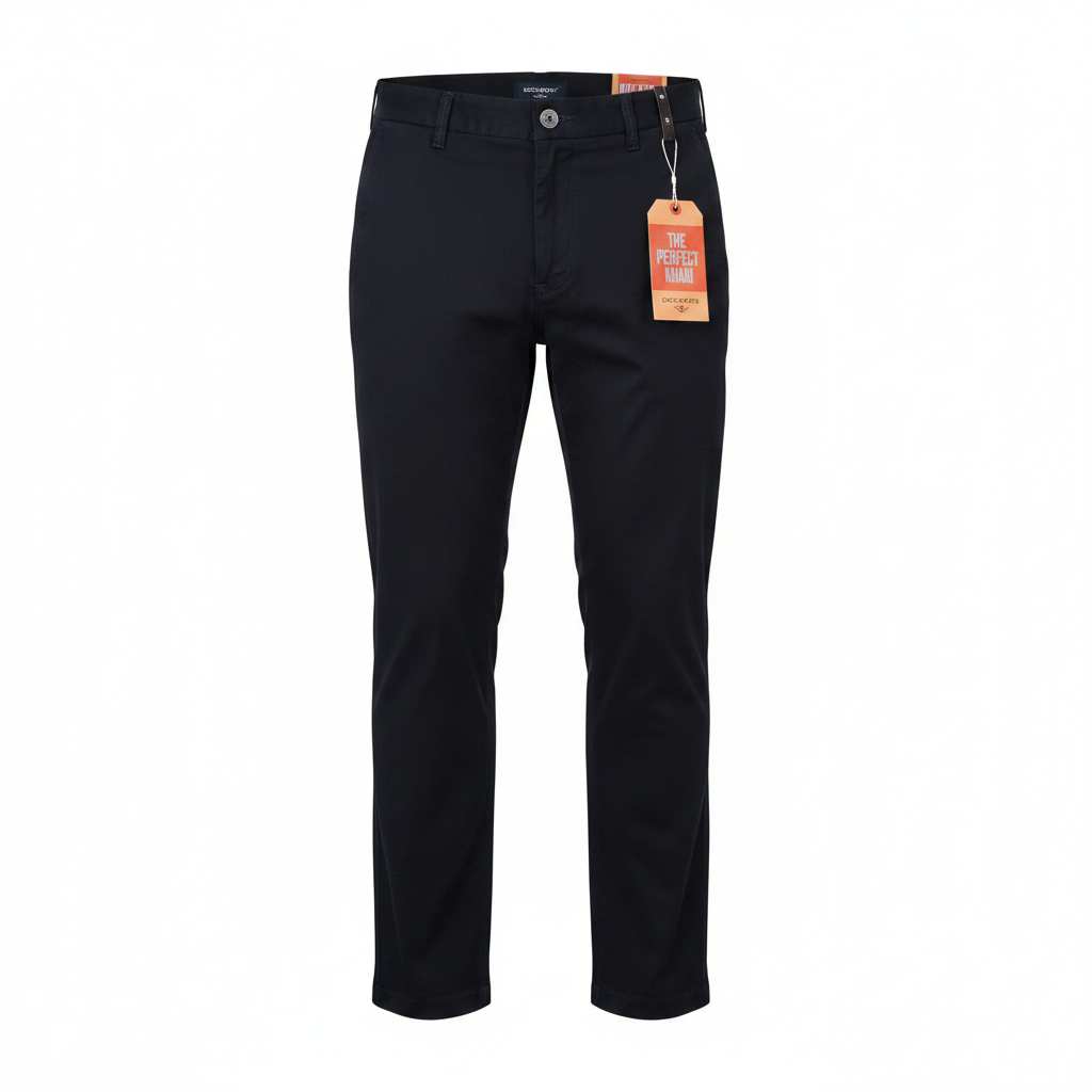 Dockers Chino Trousers Navy - Ghost Mannequin Front