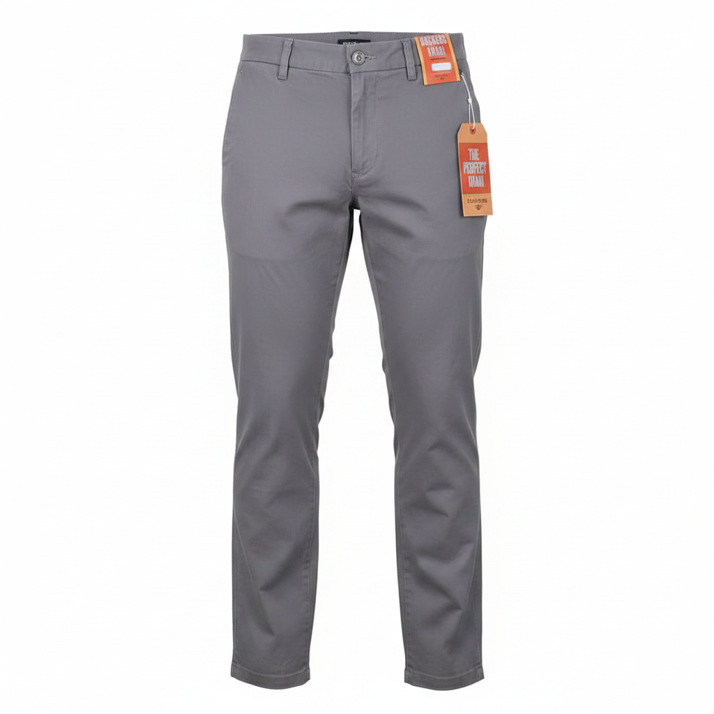 Dockers Chino Trousers Grey - Ghost Mannequin Front