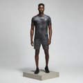 Black Camo Print Athletic T-Shirt - Model Shot