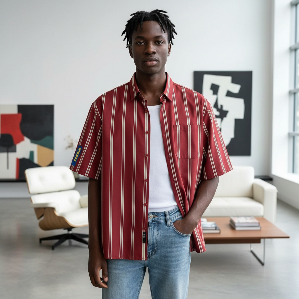INEA Red Shirt – Model Shot