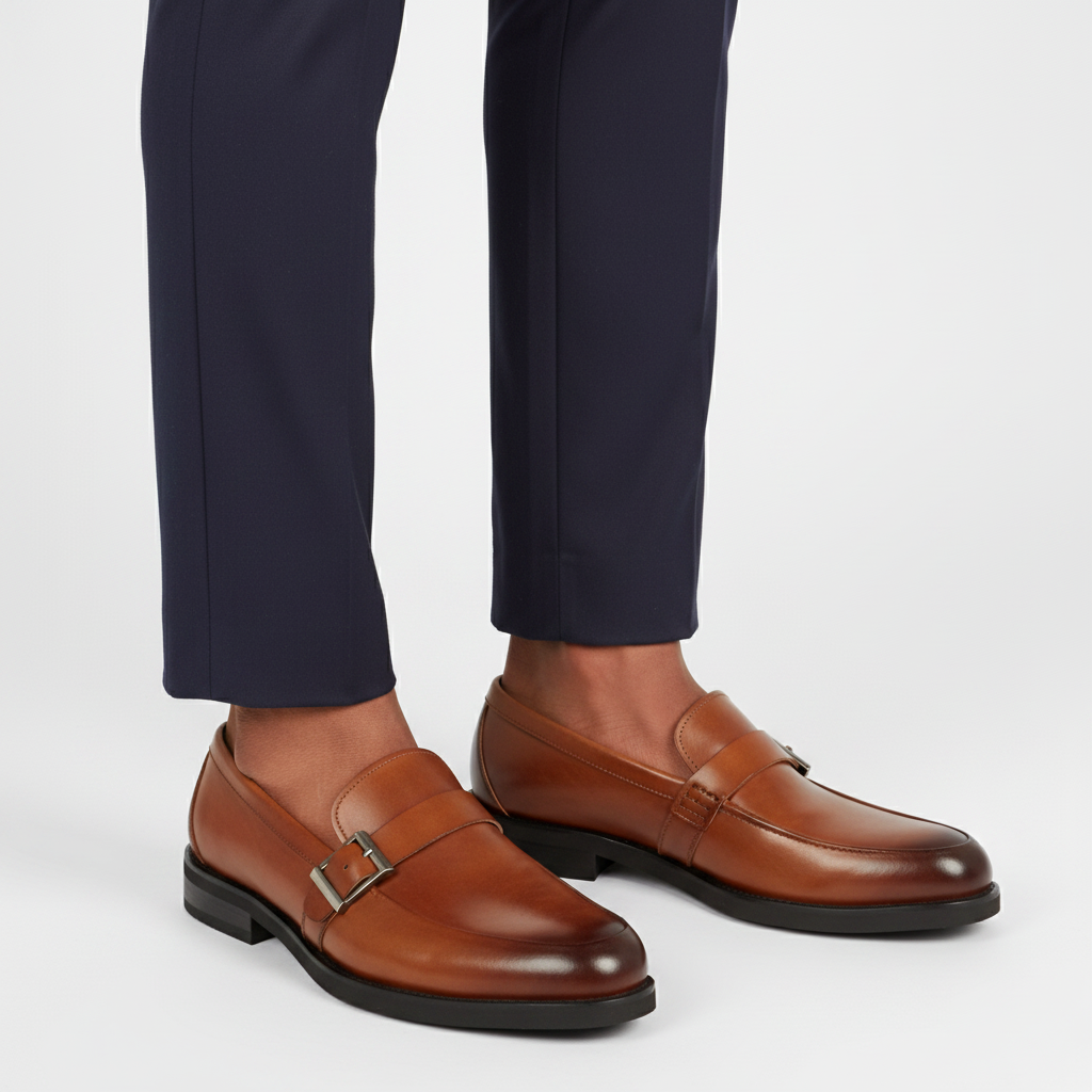 Leg Focus — Same Dark Navy Trousers