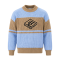 Light-blue and tan sweater product preview