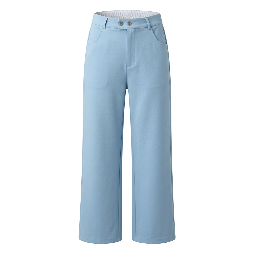 Light-blue trousers ghost mannequin