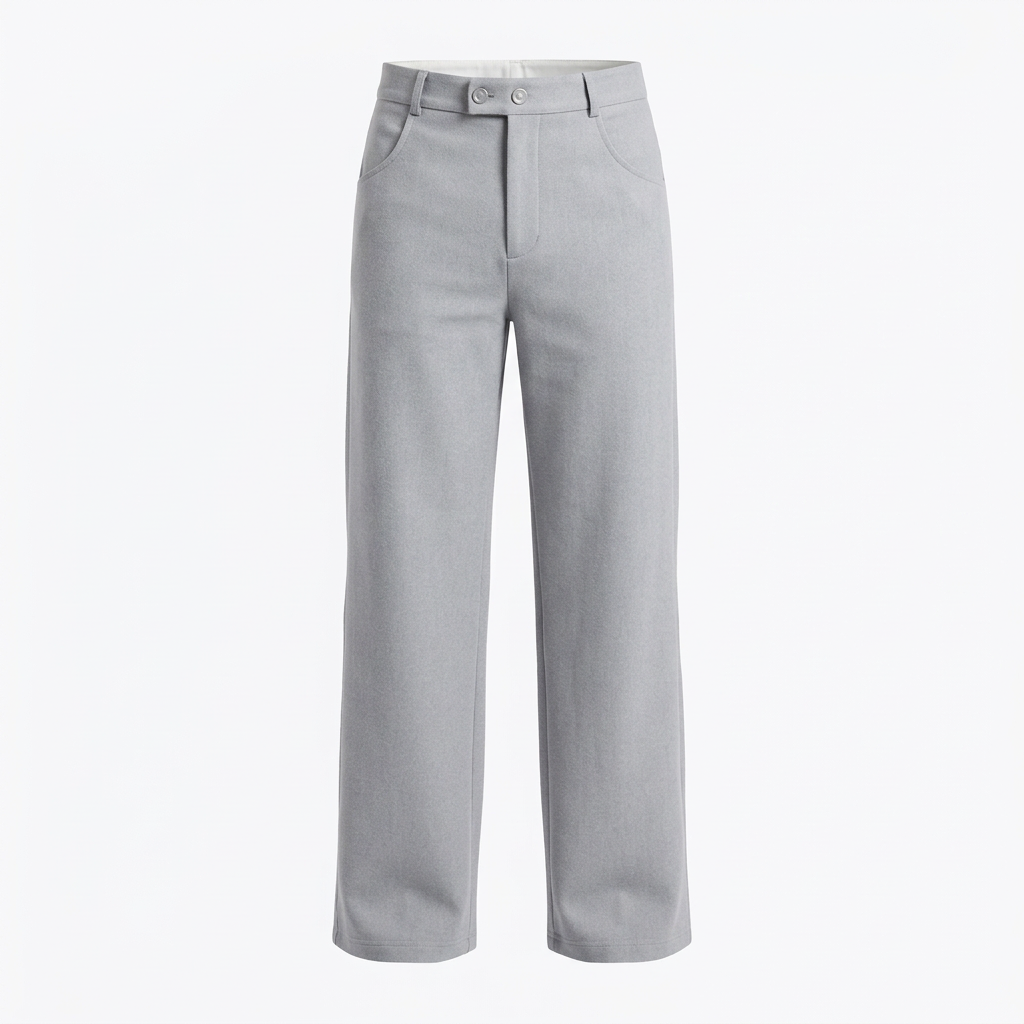 Light-grey trousers ghost mannequin