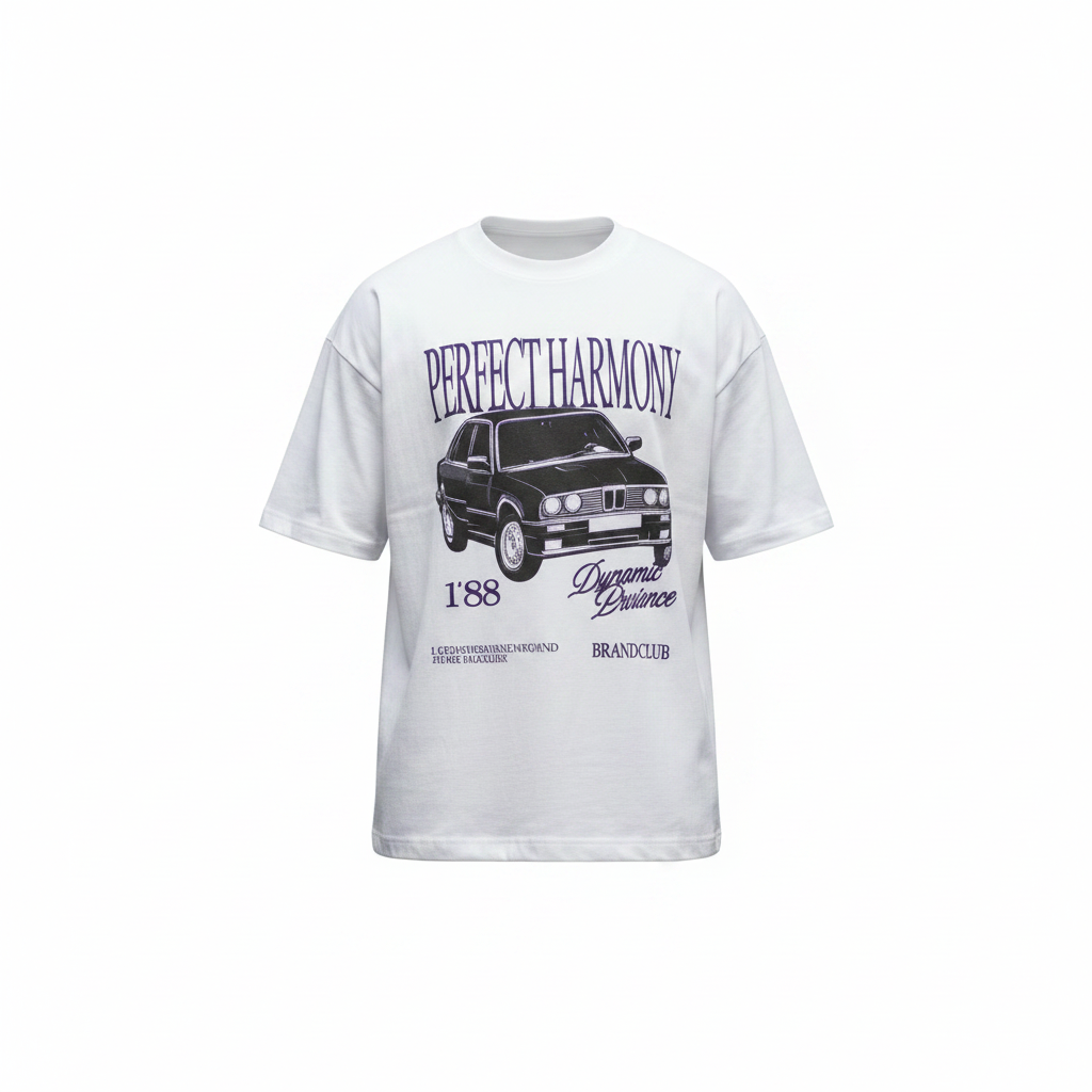 Men's White Oversized Vintage Car Graphic Tee – Ghost Mannequin