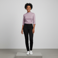 Model Front — Lilac Mock Neck Top