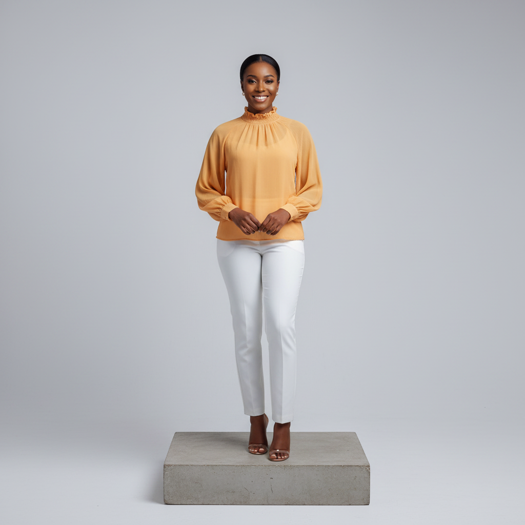 Model Front — Peach