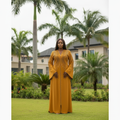 Model Shot – Amber Abaya, Correct Design, No Watermark