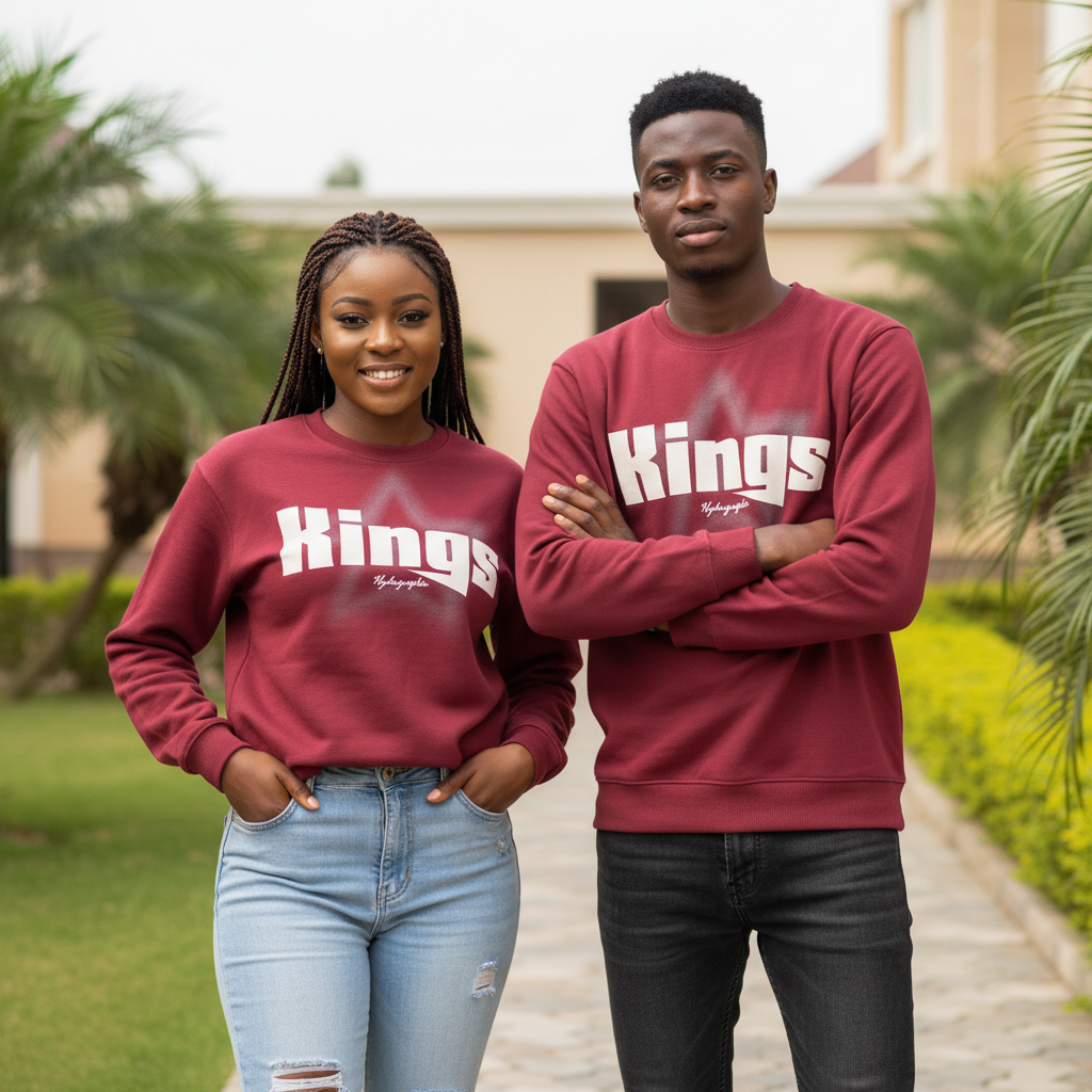 Model Shot – Kings Sweatshirt (Female + Male)