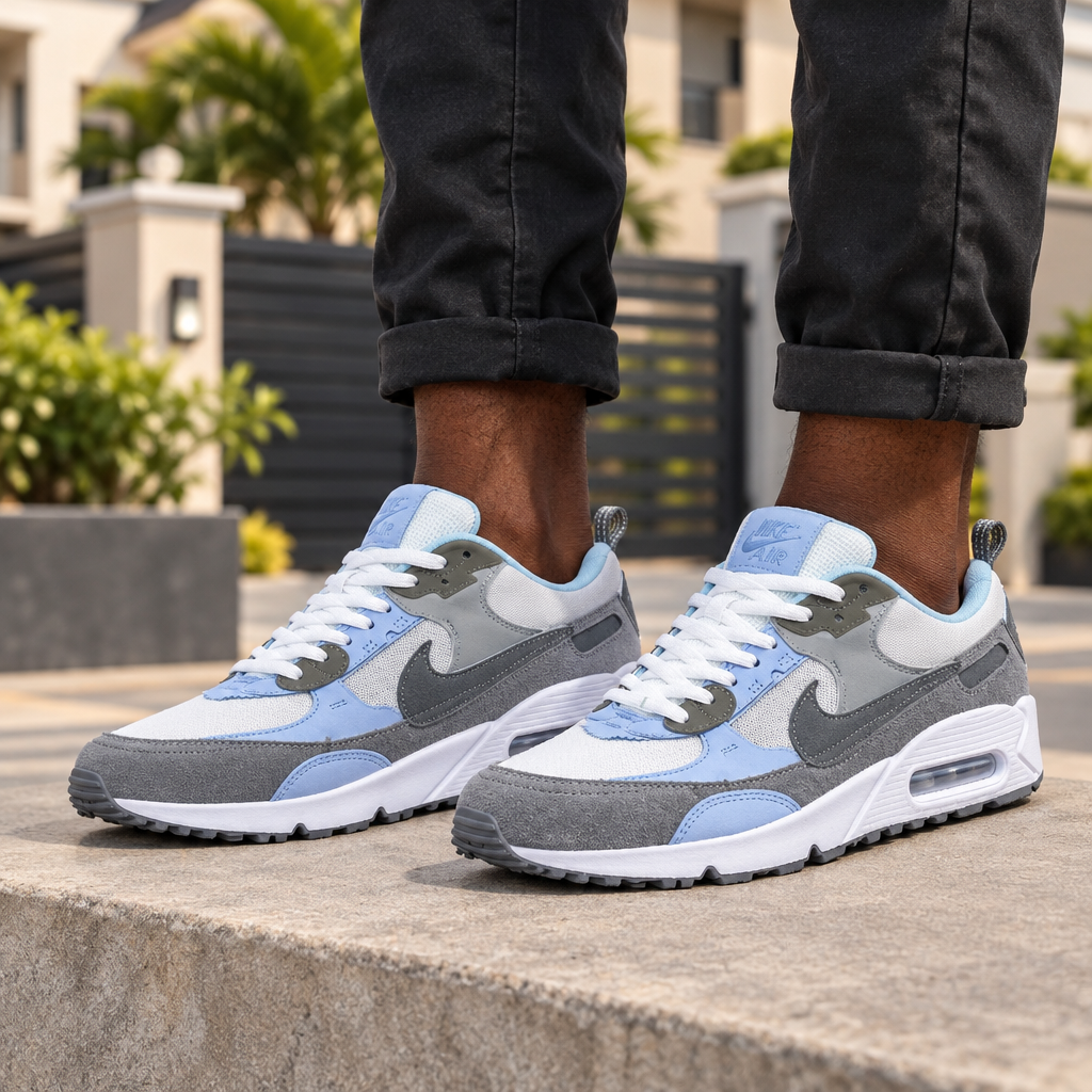 Model Shot – Light Blue Grey Sneaker
