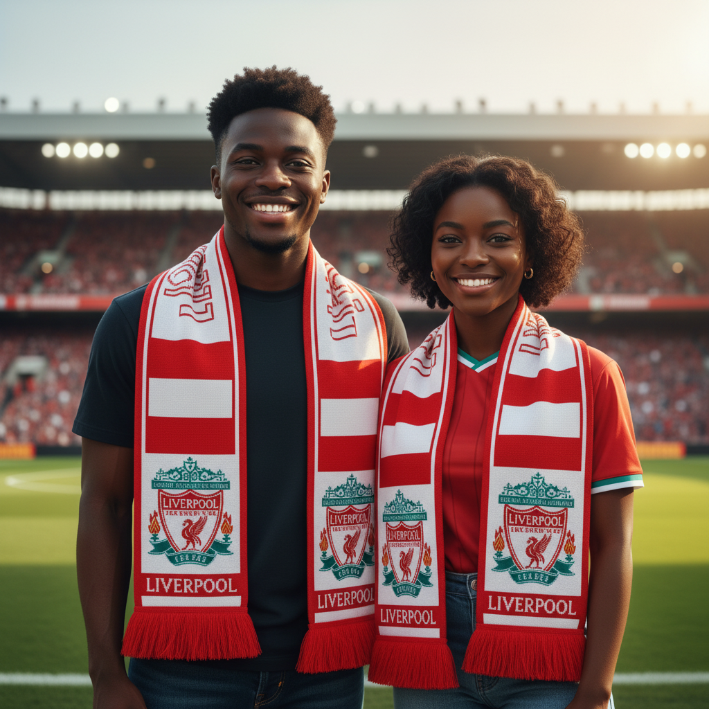 Model Shot – Liverpool Scarf Full Product