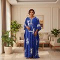Model Shot – Royal Blue Batik Boubou