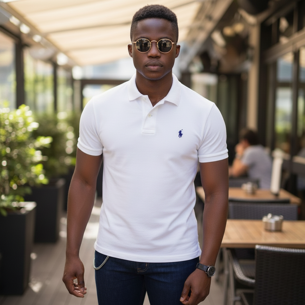 Premium Pique Polo Shirt - White