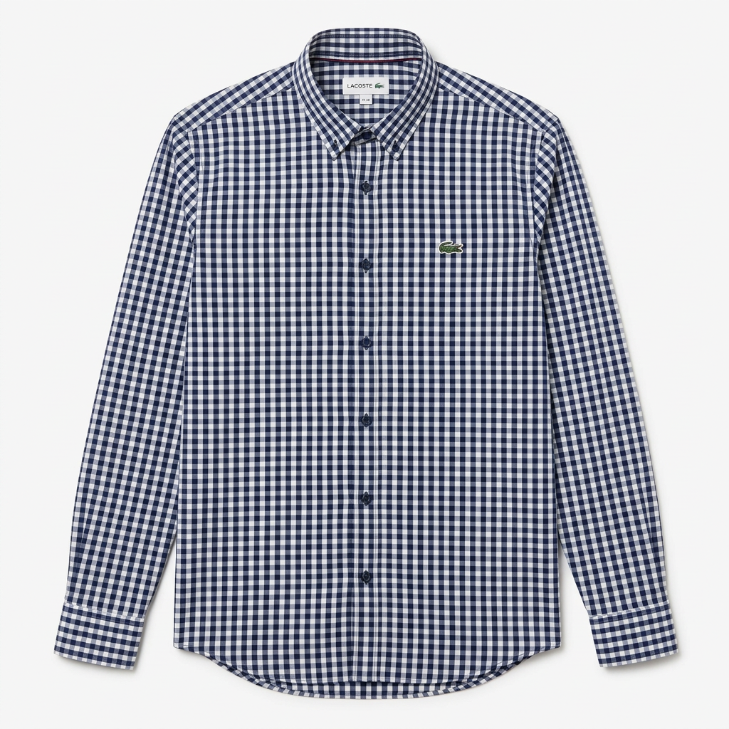 Navy gingham shirt ghost preview