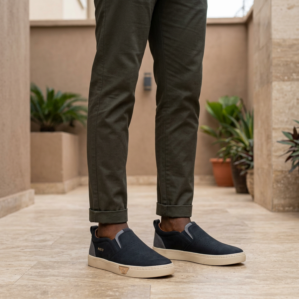 Navy slip-on model preview