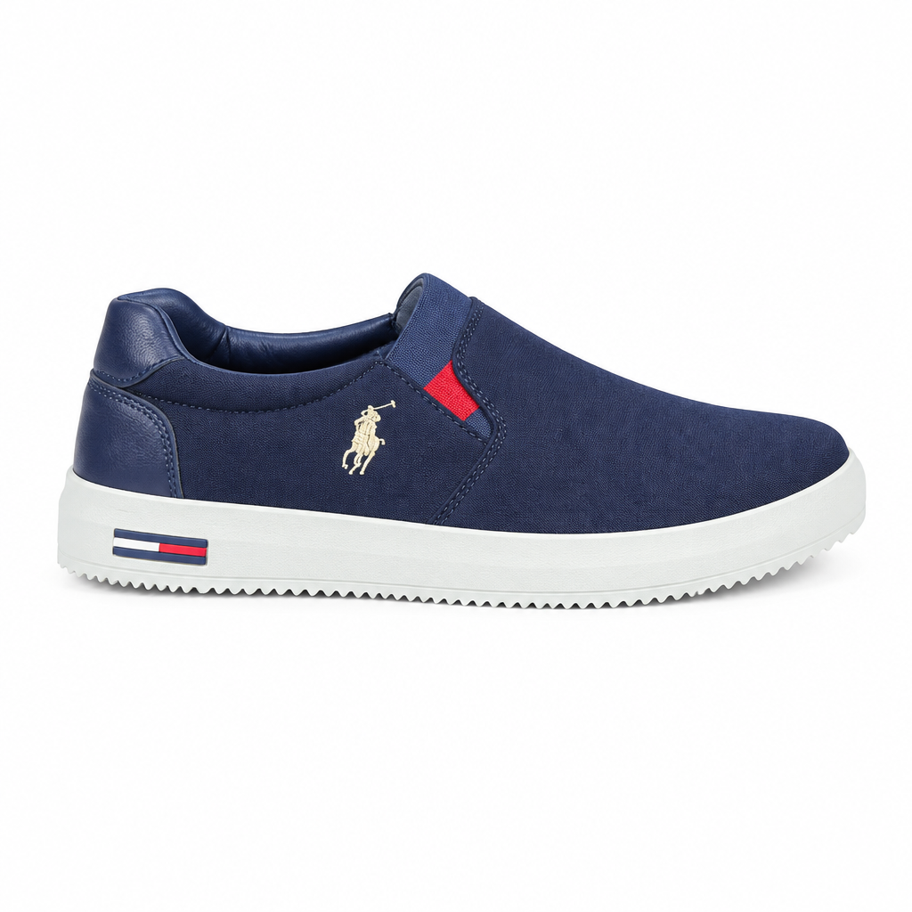 Navy slip-on shoe product-only preview