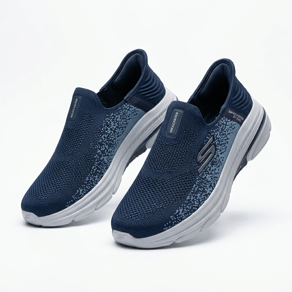 Navy speckled slip-on sneakers catalog preview