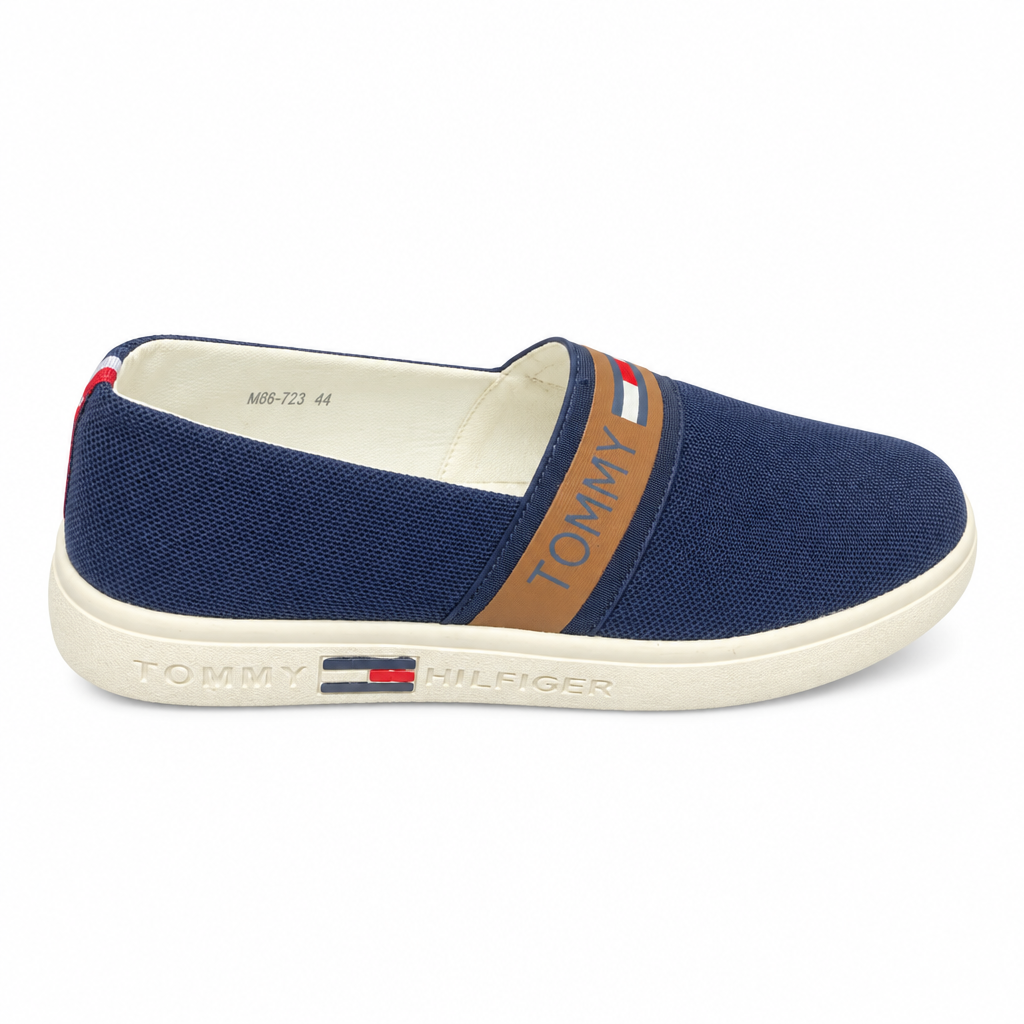 Navy tan-band slip-on product-only preview