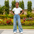 Nigerian Girl Child Model - Wide-Leg Jeans