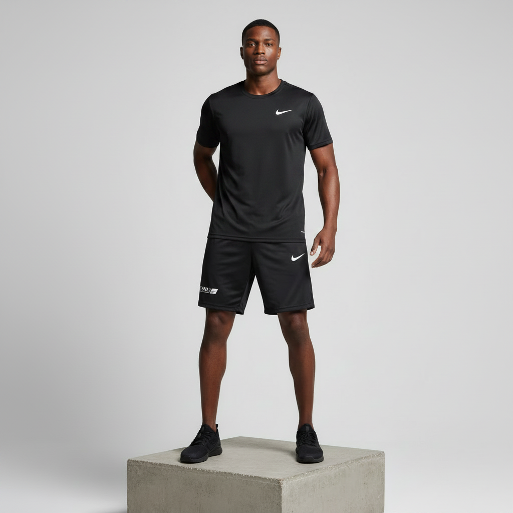 Black Athletic Training Shorts
