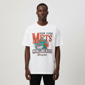 Nigerian model shot preview for the white baseball graphic T-shirt