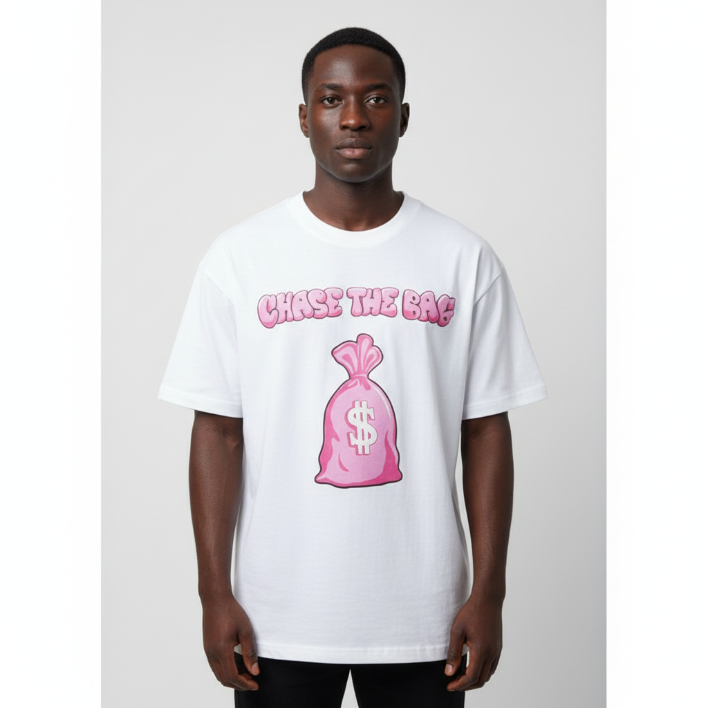 Nigerian model shot preview for the white graphic T-shirt