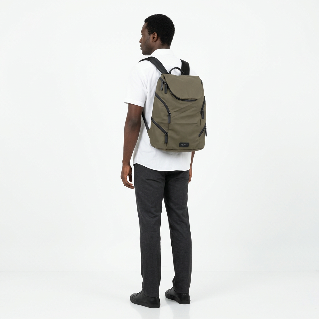 Olive backpack model preview