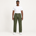 Olive cargo trousers model preview