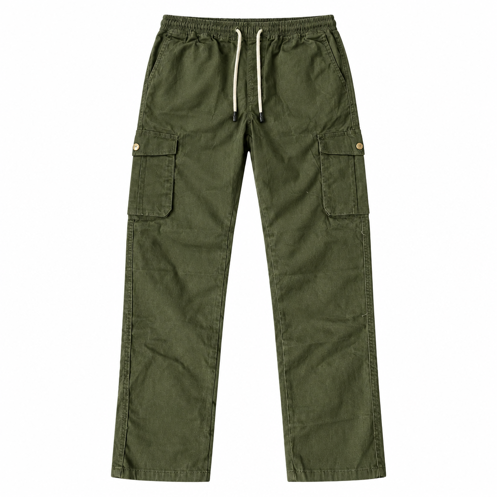 Olive cargo trousers product preview