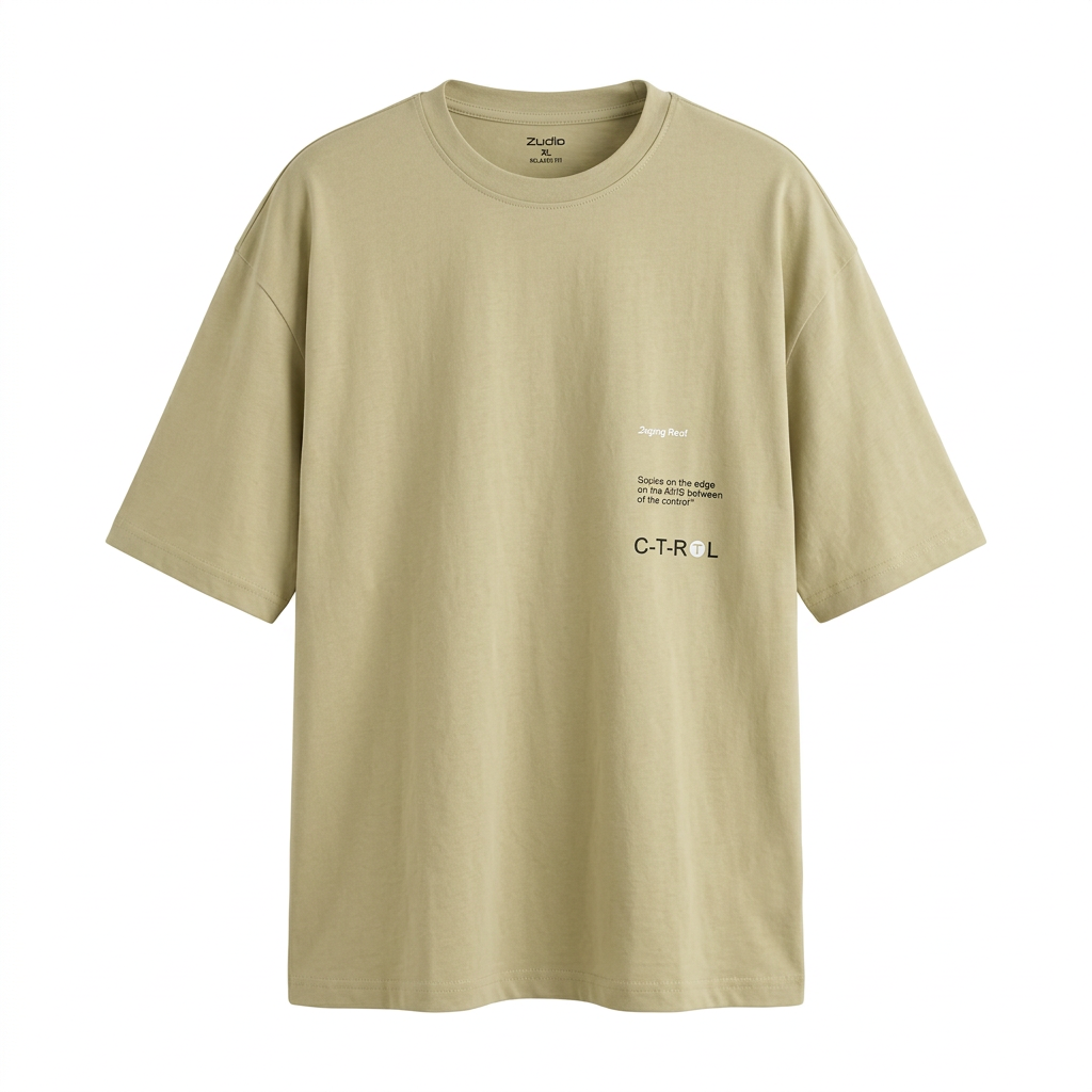 Pale khaki graphic tee catalog image
