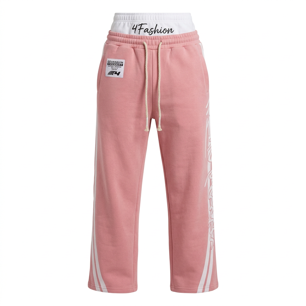 Pink joggers ghost mannequin preview