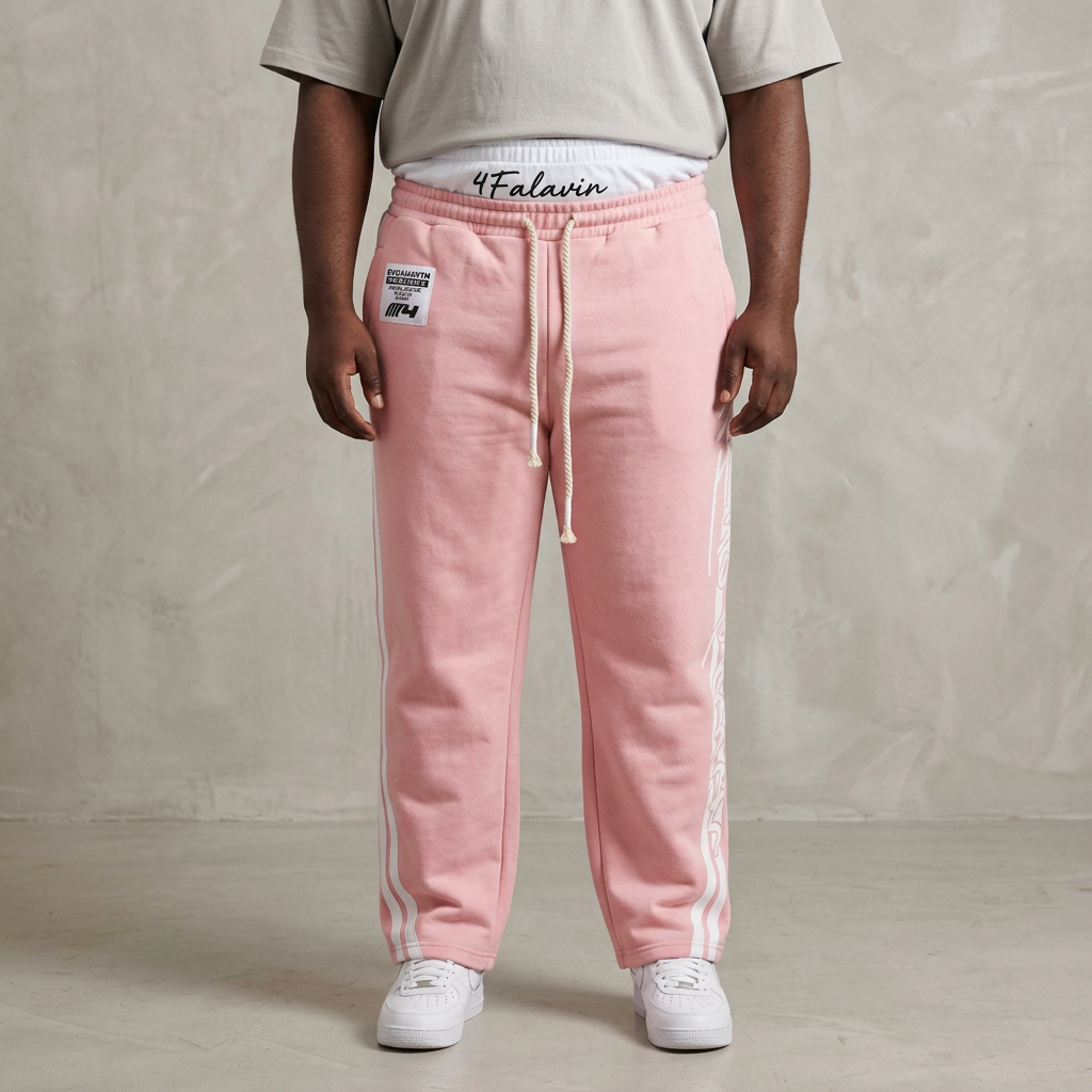 Pink joggers model preview