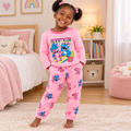 Pink Stitch Pyjama Set – Child Model Shot