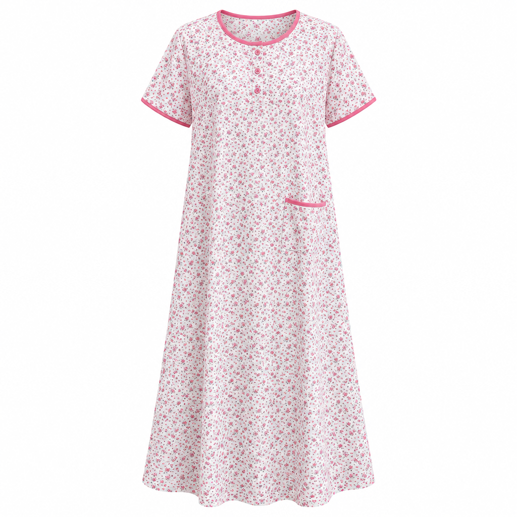 Pink Trim Nightgown – Ghost Mannequin