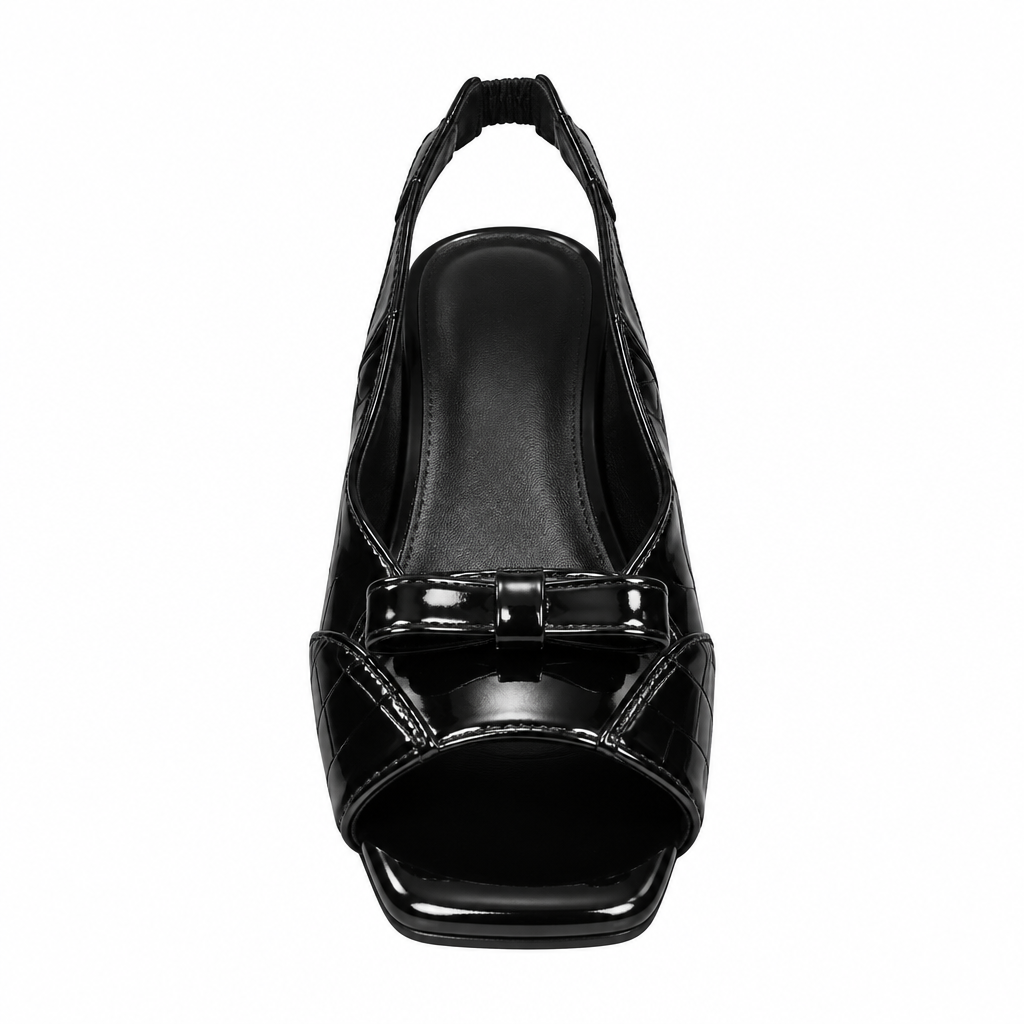 Product-only black peep-toe preview