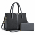 Product-only grey tote and matching wallet