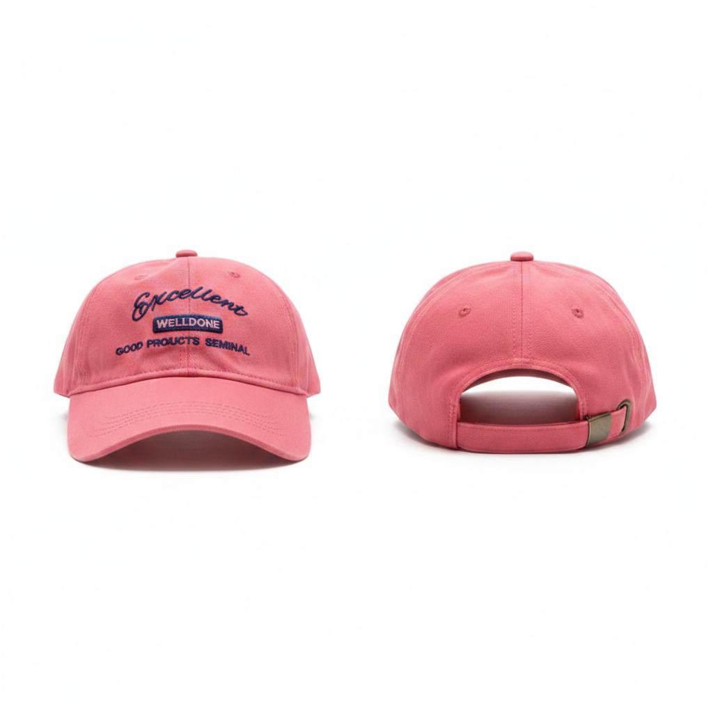 Product Shot – Pink Cap Front + Back/Side