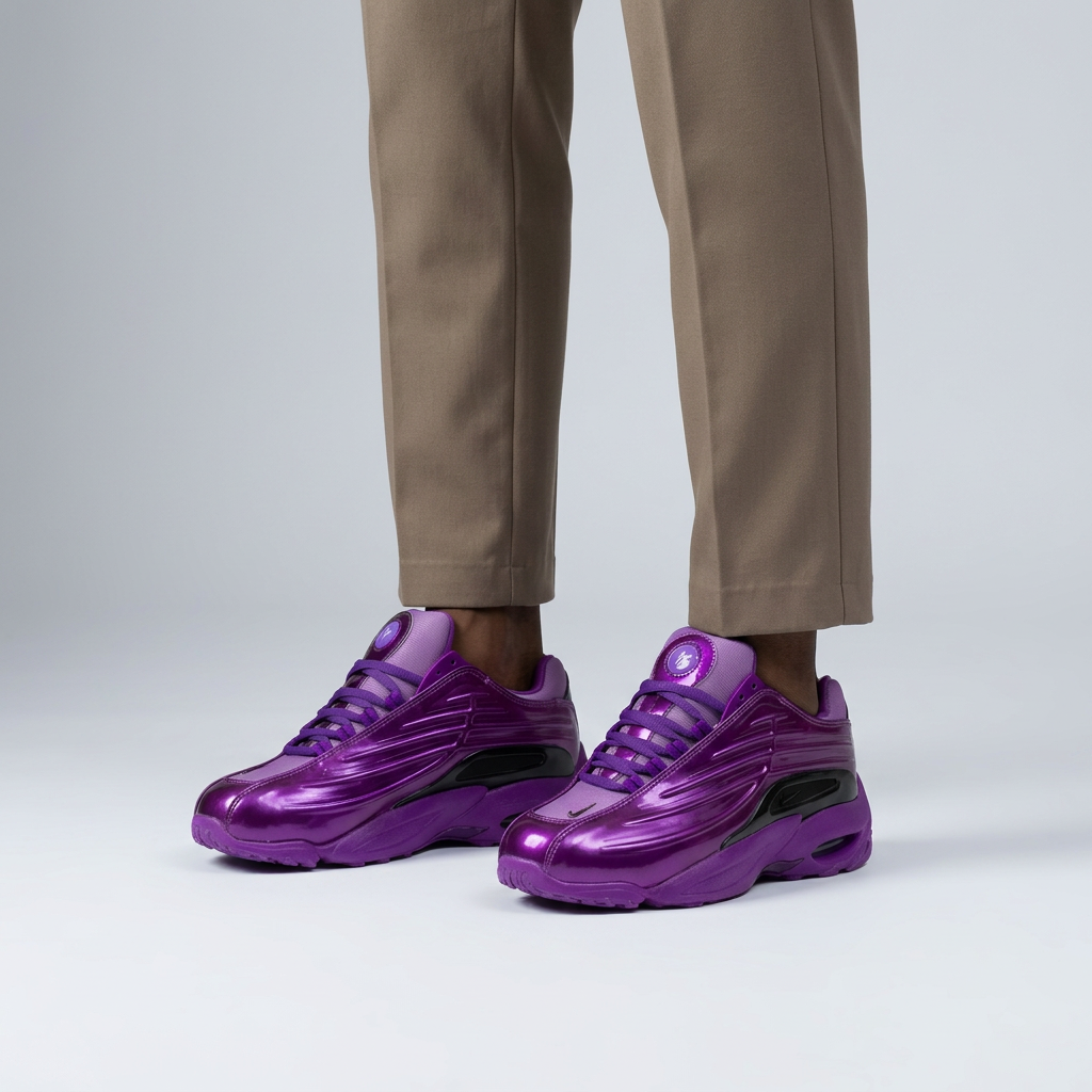 Purple trainers model image